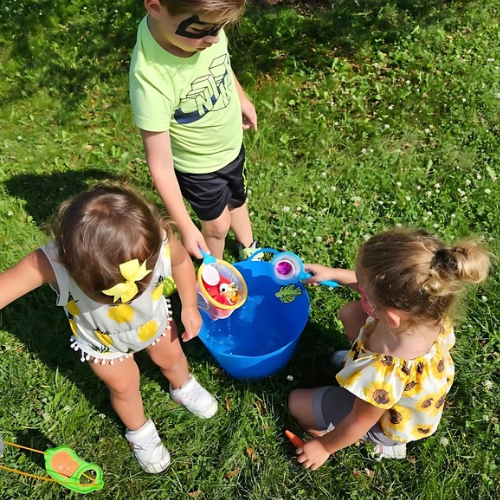 Children group playing together